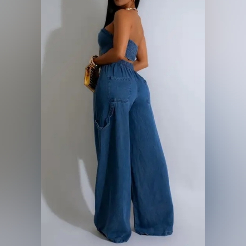 Stylish Blue Women's Jumpsuit - Picture 2 of 2
